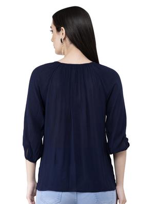 tie up neck solid top - 16682792 - Standard Image - 3