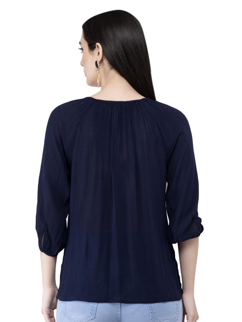 tie up neck solid top - 16682792 - Zoom Image - 3