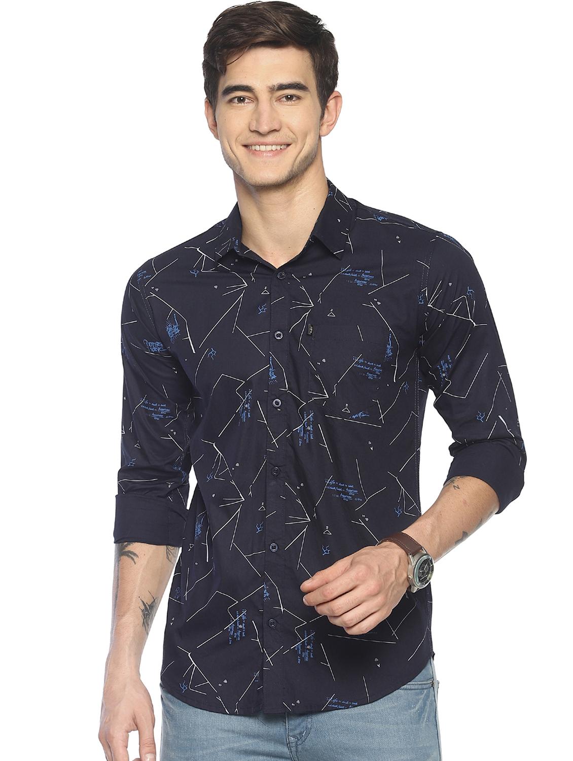 blue printed casual shirt - 16684096 - Zoom Image - 1
