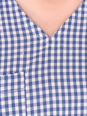 v neck bell sleeved gingham top - 16684370 - Standard Image - 5