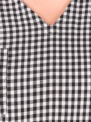 v neck bell sleeved gingham top - 16684371 - Standard Image - 5