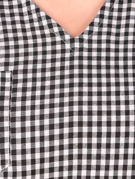 v neck bell sleeved gingham top - 16684371 - Zoom Image - 5