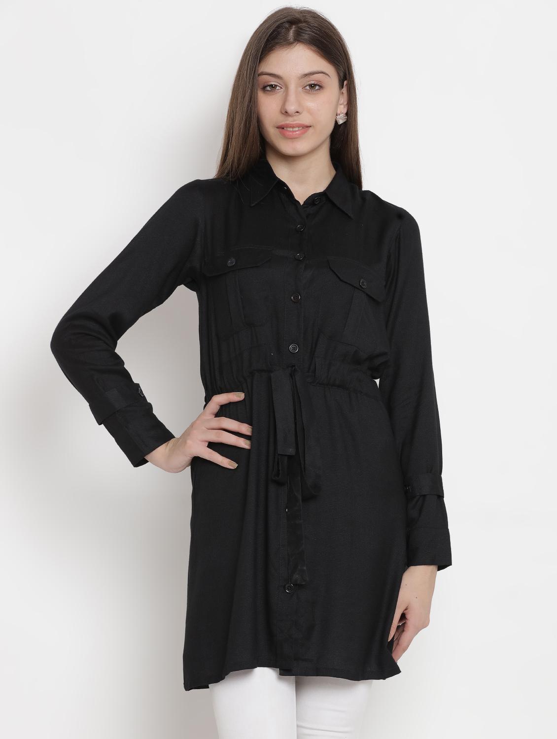 drawstring pocket detail tunic - 16684380 - Zoom Image - 1