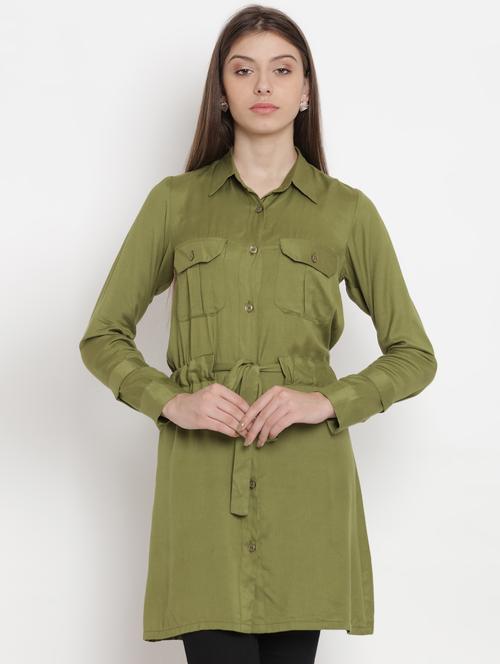 drawstring pocket detail tunic - 16684382 - Standard Image - 1