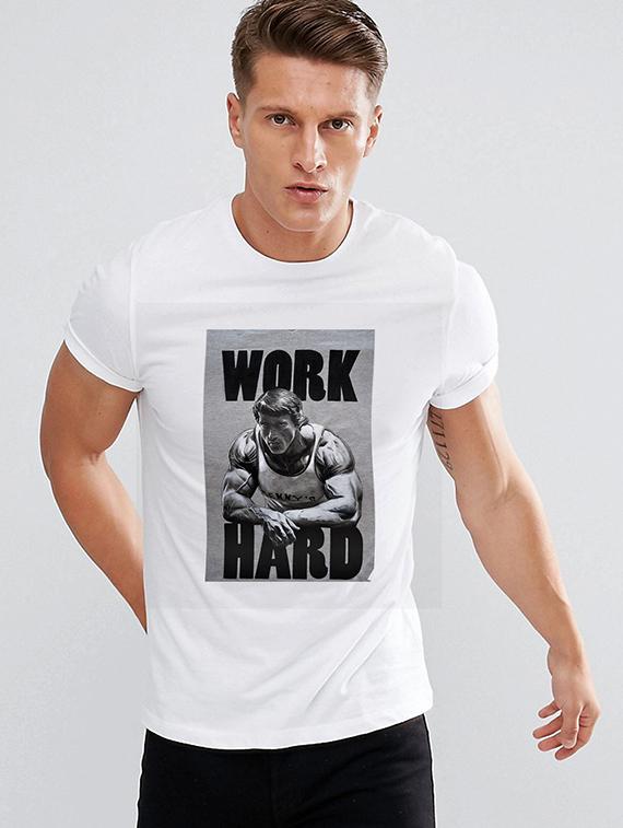 white typographic chest print t-shirt - 16684434 - Zoom Image - 1