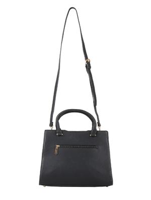 black leatherette regular sling bag - 16684693 - Standard Image - 2