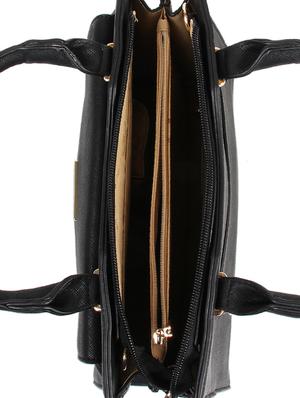 black leatherette regular sling bag - 16684693 - Standard Image - 3