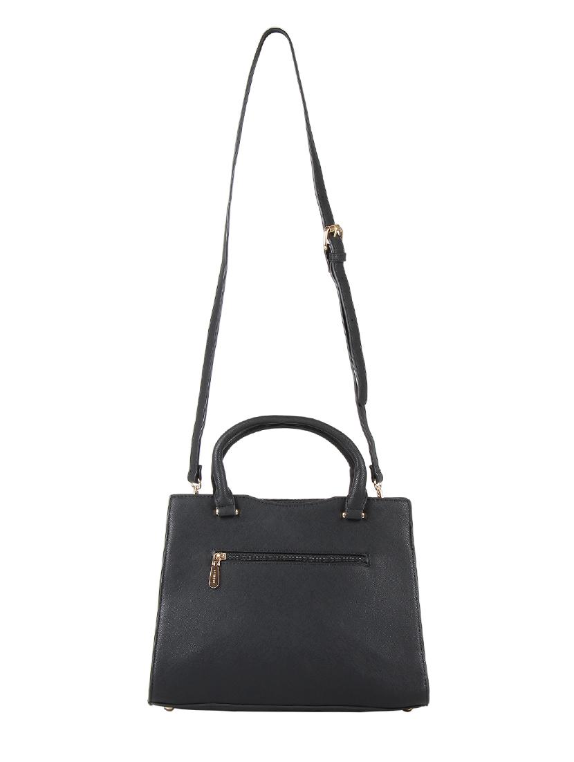 black leatherette regular sling bag - 16684693 - Zoom Image - 2