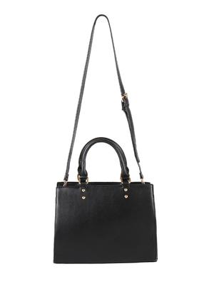 black leatherette regular handbag - 16684713 - Standard Image - 2