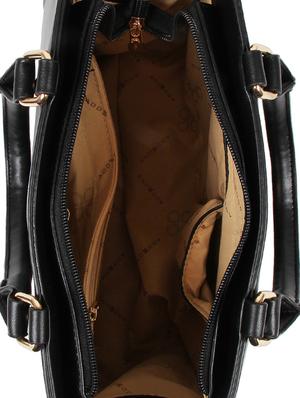 black leatherette regular handbag - 16684713 - Standard Image - 3