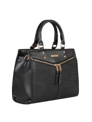 black leatherette regular handbag - 16684713 - Standard Image - 4