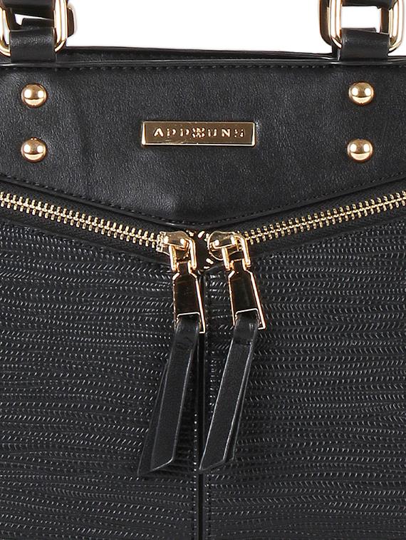 black leatherette regular handbag - 16684713 - Zoom Image - 5