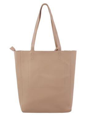beige leatherette regular tote - 16684726 - Standard Image - 2