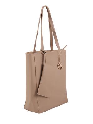beige leatherette regular tote - 16684726 - Standard Image - 4