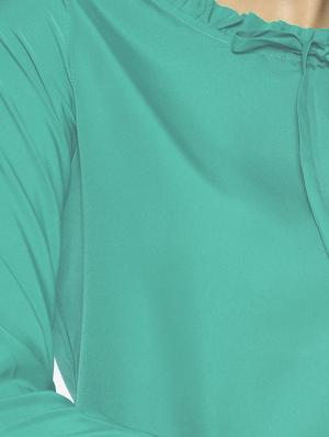 frill trim tie knot sleeved top - 16684817 - Standard Image - 3