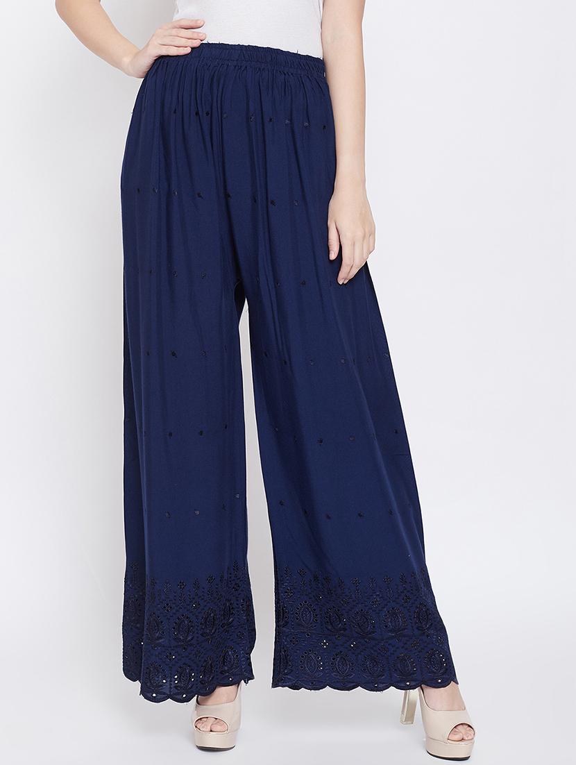 high rise scallop hem palazzo - 16684976 - Zoom Image - 1