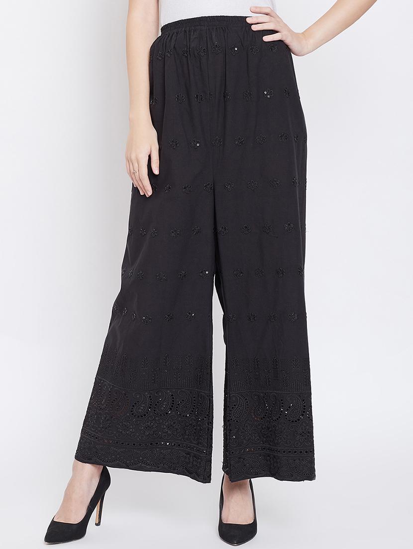 high rise scallop hem palazzo - 16684977 - Zoom Image - 1