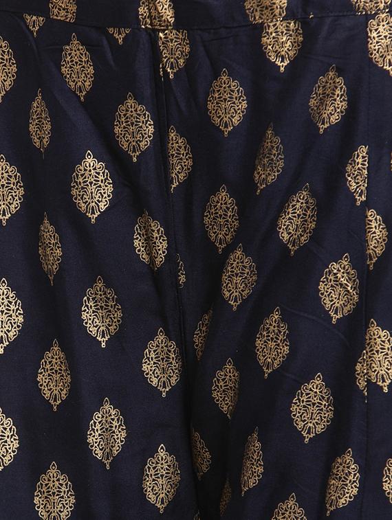 gold print flared palazzo - 16684991 - Zoom Image - 5
