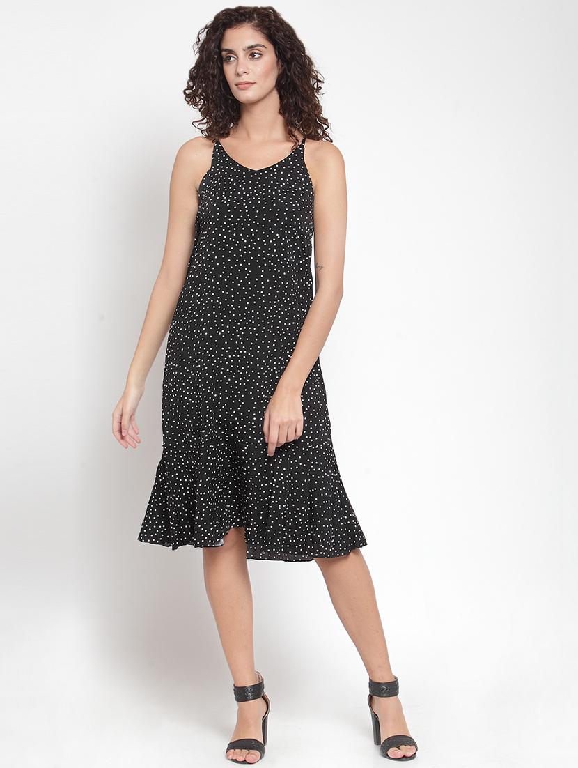 cami neck polka dot a-line dress - 16685146 - Zoom Image - 1