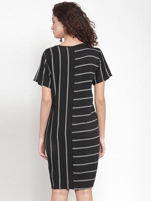 pocket patch striped a-line dress - 16685149 - Standard Image - 3
