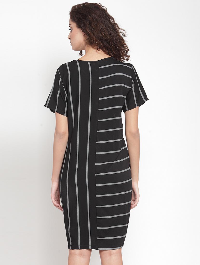pocket patch striped a-line dress - 16685149 - Zoom Image - 3