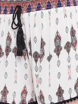 drawstring waist embroidered shorts - 16685210 - Standard Image - 5