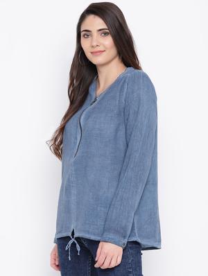 long sleeved solid top - 16685231 - Standard Image - 2