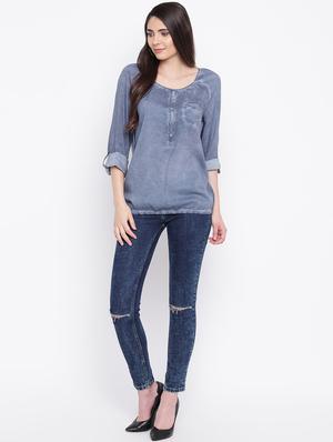 raglan sleeved blouson top - 16685232 - Standard Image - 4