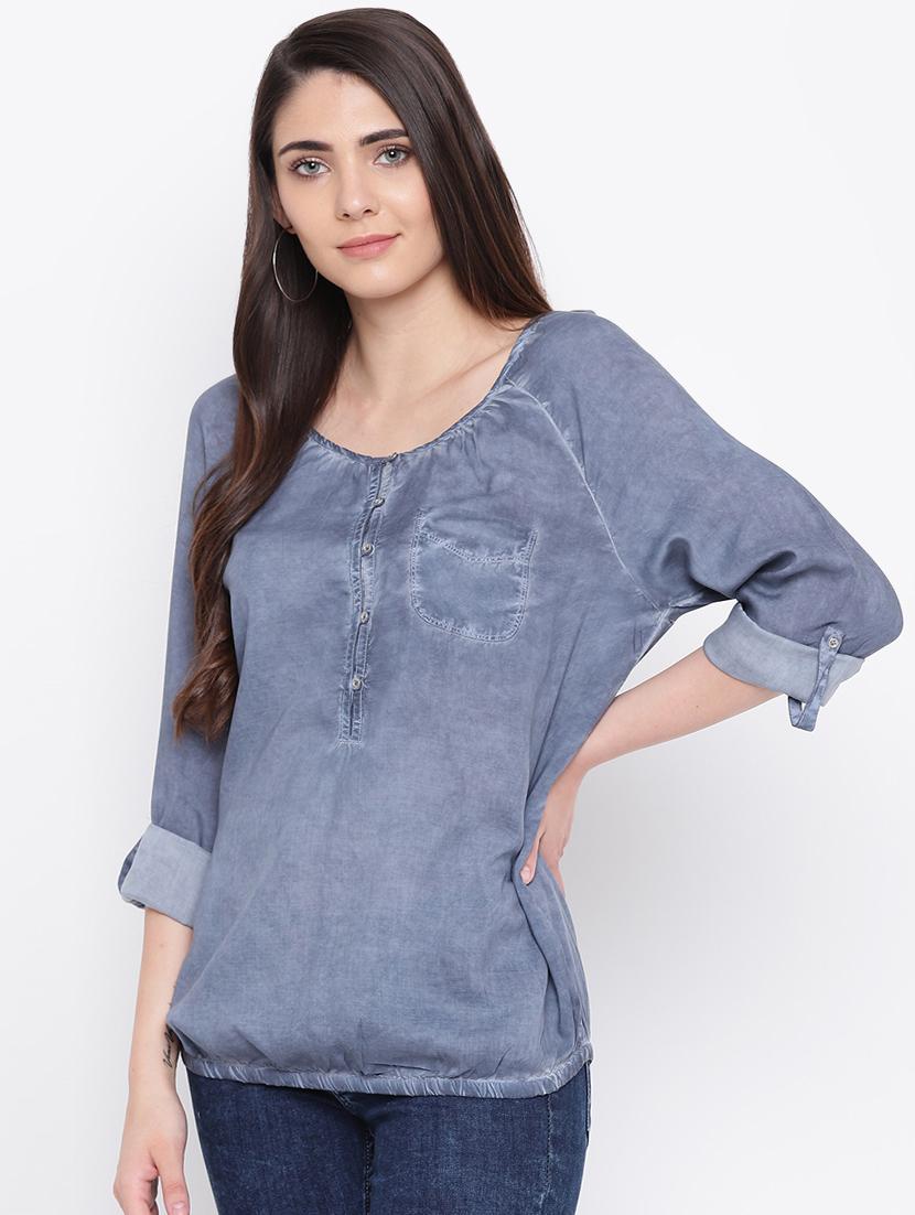 raglan sleeved blouson top - 16685232 - Zoom Image - 2