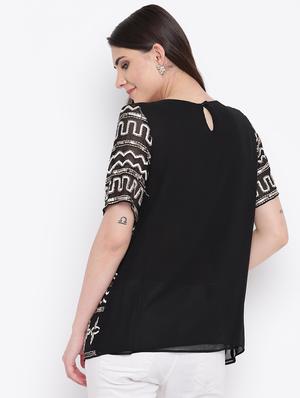 round neck embellished top - 16685248 - Standard Image - 3