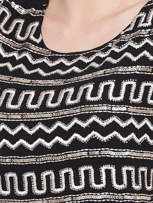 round neck embellished top - 16685248 - Standard Image - 5