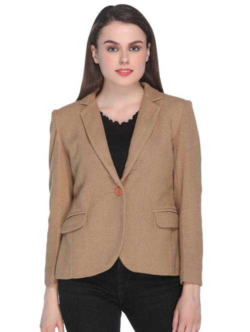 lapel neck pocket patch blazer - 16685316 - Standard Image - 1
