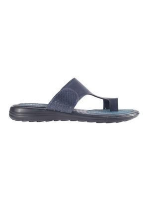 navy leatherette slip on sandals - 16685534 - Standard Image - 2