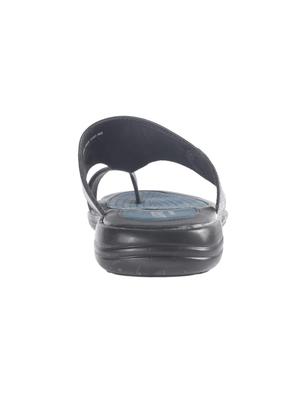 navy leatherette slip on sandals - 16685534 - Standard Image - 3