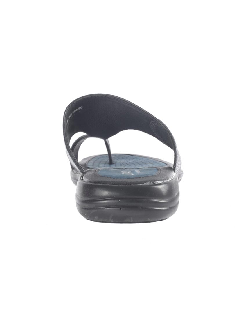 navy leatherette slip on sandals - 16685534 - Zoom Image - 3