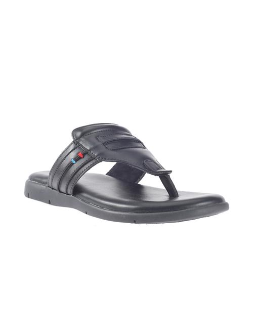 black leatherette toe separator slippers - 16685536 - Very Small Image - 1