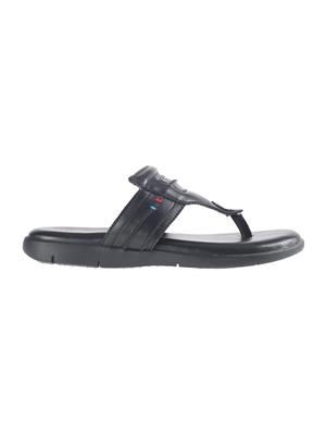 black leatherette toe separator slippers - 16685536 - Standard Image - 2