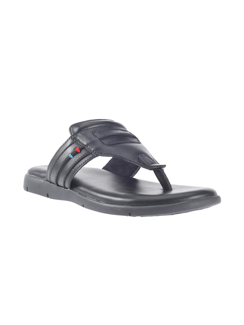black leatherette toe separator slippers - 16685536 - Zoom Image - 1
