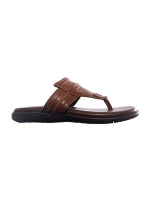 brown leatherette toe separator slippers - 16685537 - Standard Image - 2