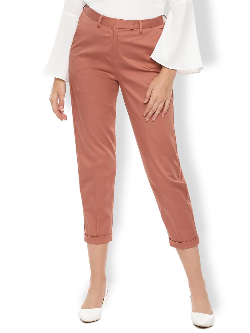 high rise flat front trouser - 16685733 - Zoom Image - 1