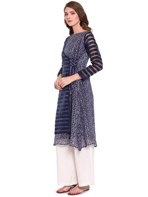 floral printed layered kurta palazzo set - 16685852 - Standard Image - 2