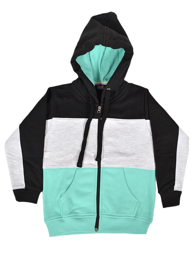 color block hooded sweatshirt - 16685932 - Zoom Image - 1