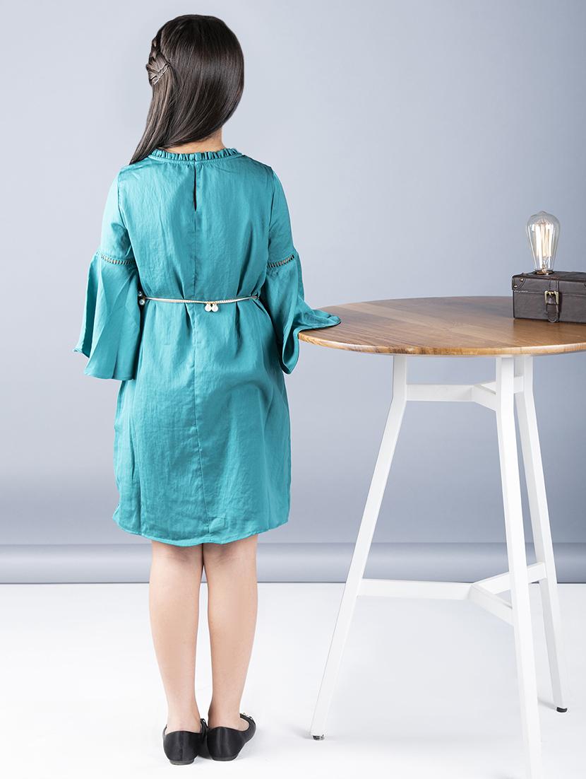 green cotton blend frock - 16685986 - Zoom Image - 3