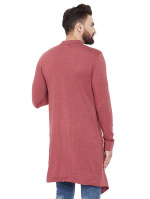 brown solid asymmetric kurta - 16686014 - Standard Image - 3