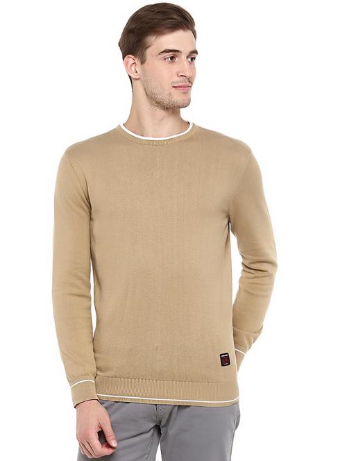 brown solid pullover - 16687335 - Standard Image - 1