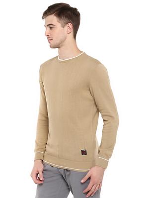 brown solid pullover - 16687335 - Standard Image - 2