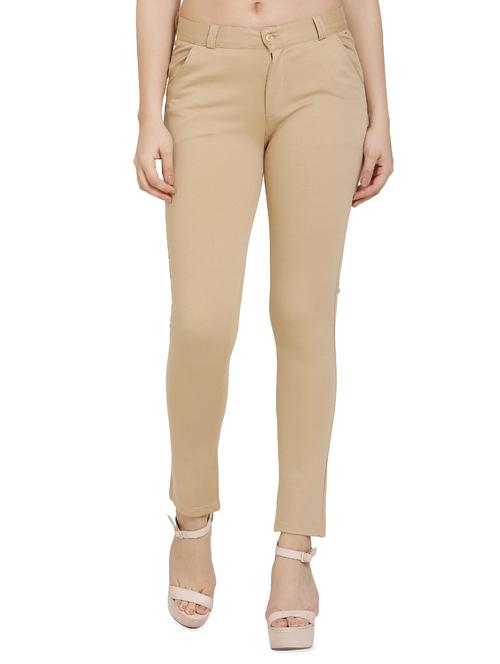 high rise flat front trouser - 16687572 - Standard Image - 1