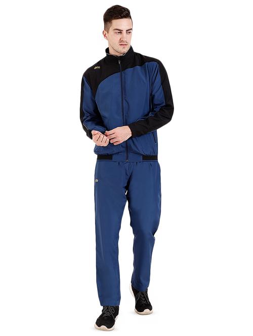 blue color block track suit - 16687946 - Standard Image - 1