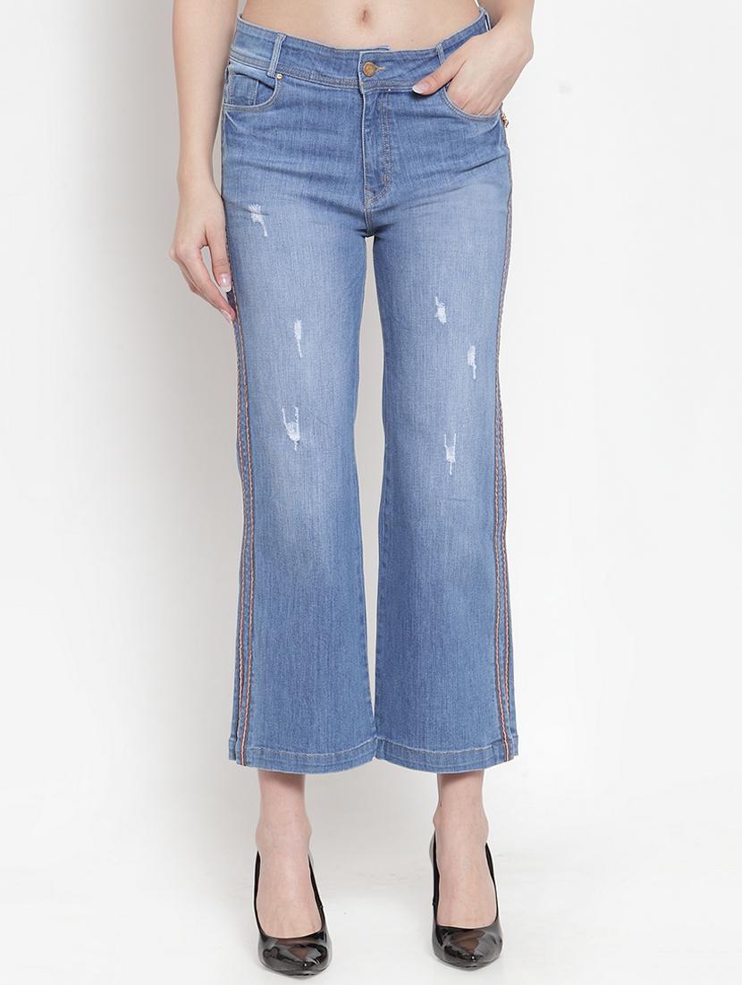 high rise side taped jeans - 16688004 - Zoom Image - 1
