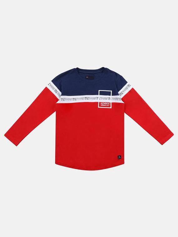 crew neck long sleeved cotton t-shirt - 16688679 - Zoom Image - 1